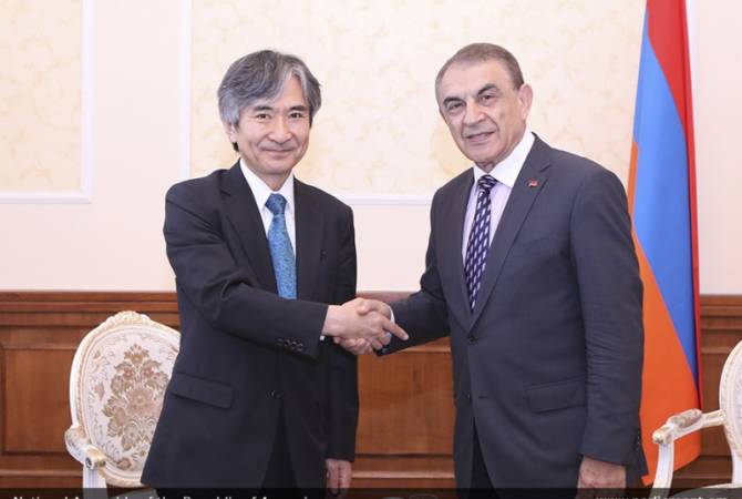 Ара Баблоян принял новоназначенного посла Японии в Армении Джуна Ямада