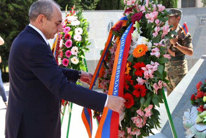 President of Artsakh attends events dedicated to 25th anniversary of liberation of Martakert 
town