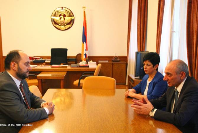 Президент Республики Арцах принял министра образования и науки Республики Армения

