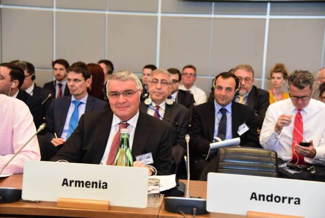 وفد أرمينيا برئاسة نائب وزير الخارجية أشوت هوفاكيميان  يشترك في مؤتمر الأمن السنوي لمنظمة الأمن 
والتعاون في أوروبا بفيينا