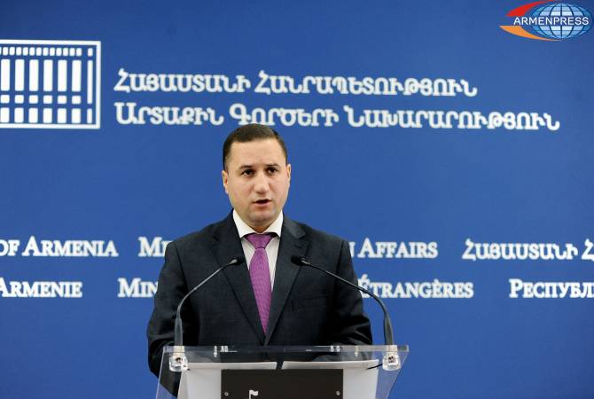 Failing to notify sides on upcoming military drills is another proof of Azerbaijan’s 
irresponsibleness, says Armenian foreign ministry spox 
