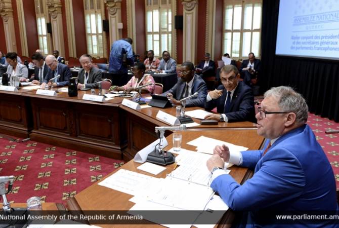 Armenia’s delegation led by Speaker of Parliament participates in conference of Presidents 
of La Francophonie Parliaments