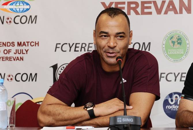 “I came to Armenia with greatest pleasure”, says football legend Cafu ahead of Yerevan 
Legends Match 