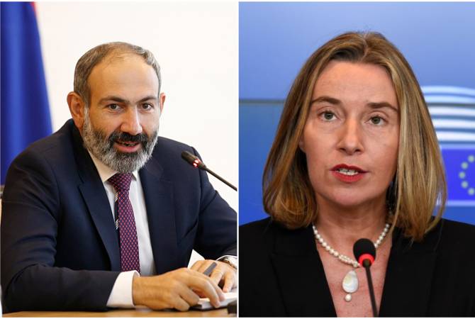 Armenian PM meets Federica Mogherini in Brussels