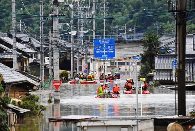 Ճապոնիայում տեղատարափ անձրեւների զոհերի թիվը հասել Է 195-ի 