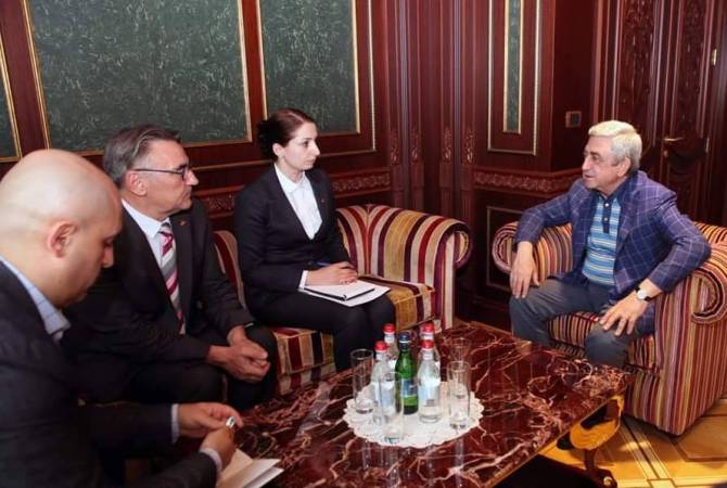 Third President of Armenia Serzh Sargsyan receives Konrad Adenauer Foundation’s regional 
director