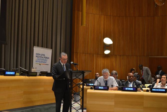 Armenian FM delivers remarks at High-level Political Forum on Sustainable Development 