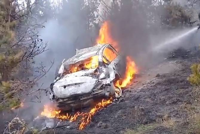 Սյունիքի մարզում մահվան ելքով ՃՏՊ է տեղի ունեցել, մեքենան ամբողջովին այրվել է