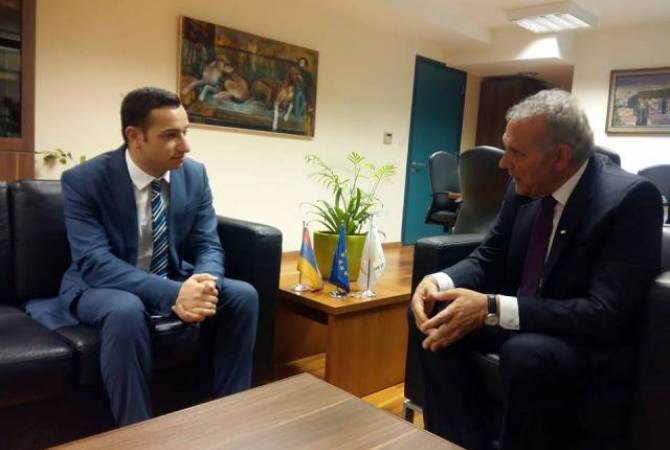 Armenia’s Diaspora minister meets Presidential Commissioner for Humanitarian Issues and 
Overseas Cypriots
