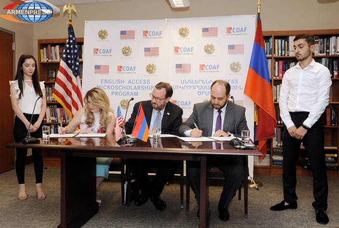 US Embassy, COAF and ministry of education and science to deepen English language learning 
in Armenia’s provinces