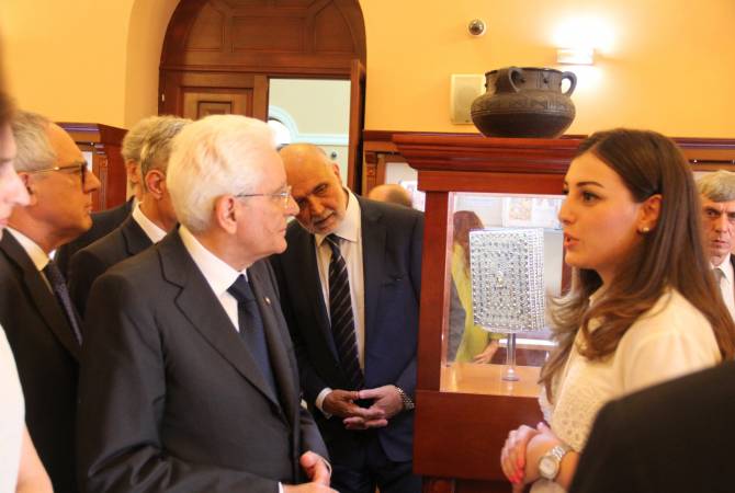 Italian President visits Matenadaran with daughter