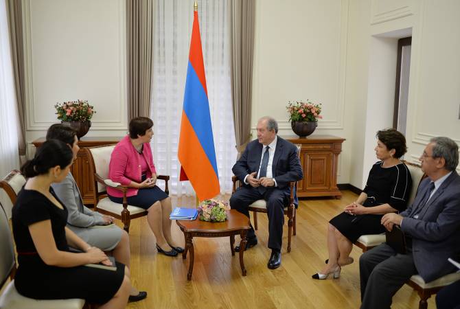 President Sarkissian receives UNICEF representative in Armenia
