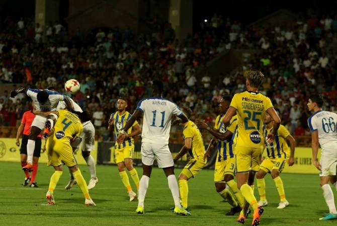 في الجولة ال3 المؤهلة لأوروبا ليغ بكرة القدم بيونيك-يريفان يتعادل مع ماكابي-تل أبيب بالمبارة الأولى في 
ملعب فاركين سركيسيان الجمهوري 
