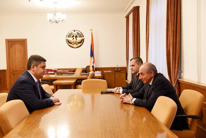 Artsakh’s President receives NSS Director of Armenia
