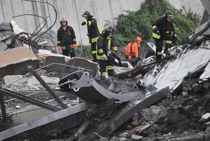 МВД Италии подтвердило гибель 11 человек в результате обрушения моста близ Генуи