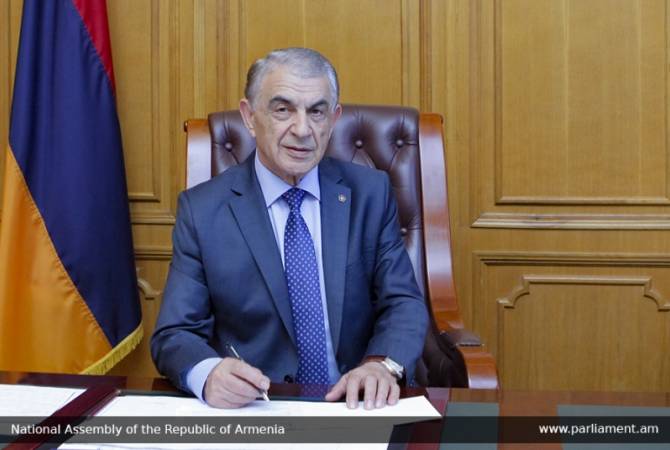 Parliament Speaker addresses congratulatory message on 28th anniversary of Armenia’s 
Independence Declaration