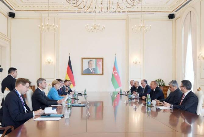 Состоялась официальная  встреча  канцлера  Германии  и  президента  Азербайджана