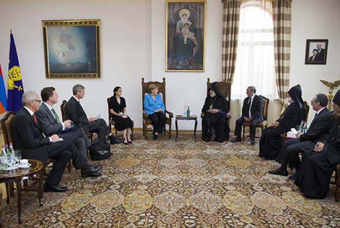 Catholicos of All Armenians Garegin II holds meeting with German Chancellor Angela Merkel
