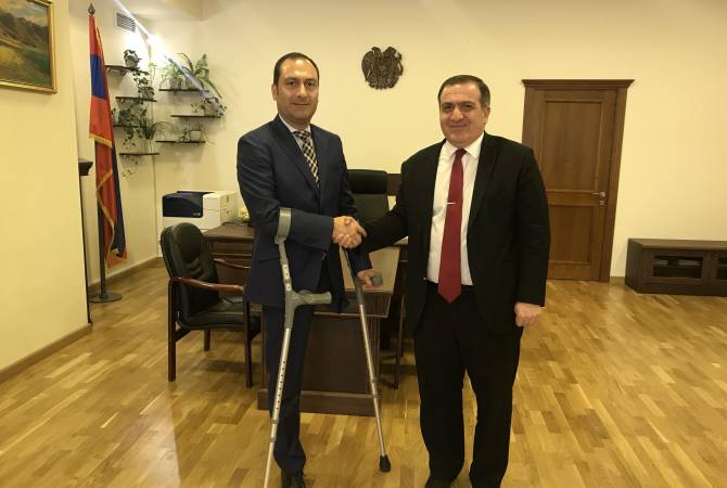 Armenian justice minister holds meeting with Georgian Ambassador