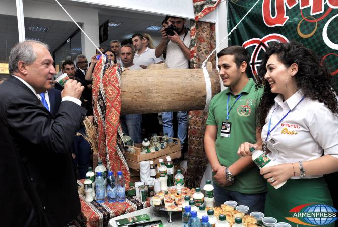 President Sarkissian highlights export of Armenian products at Armenia EXPO 2018