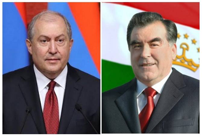 Armenian President congratulates Tajik counterpart on Independence Day 