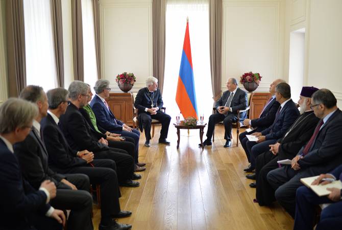 Armenian President receives delegation led by Chairman of Council of German Protestant 
Churches