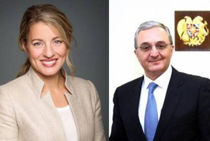 Министр иностранных дел Армении провел телефонный разговор с министром 
франкофонии Канады

