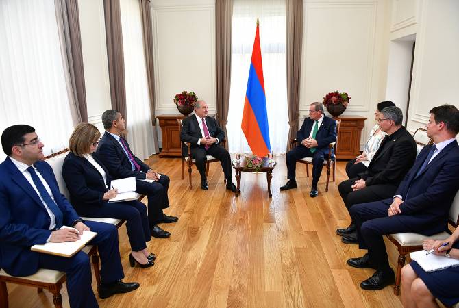 President Sarkissian received delegation of France-Armenia Friendship Group of French Senate