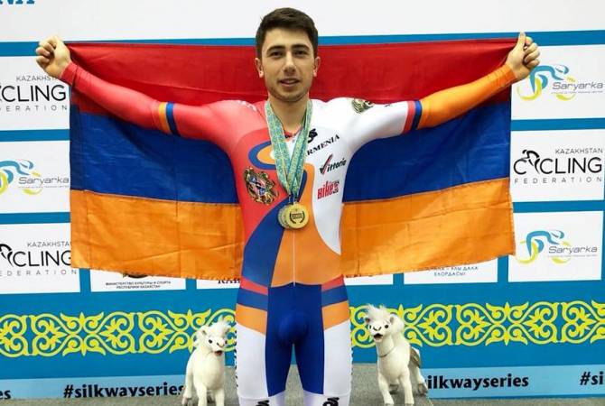عضو منتخب أرمينيا للدراجات الهوائية إدغار ستيبانيان يحرز الذهب في سباق سكريتش والفضة في 
سباق الأومن في البطولة الدولية في أستانا