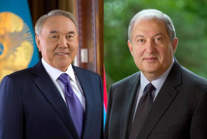 Kazakhstan’s president congratulates Sarkissian on Independence Day 