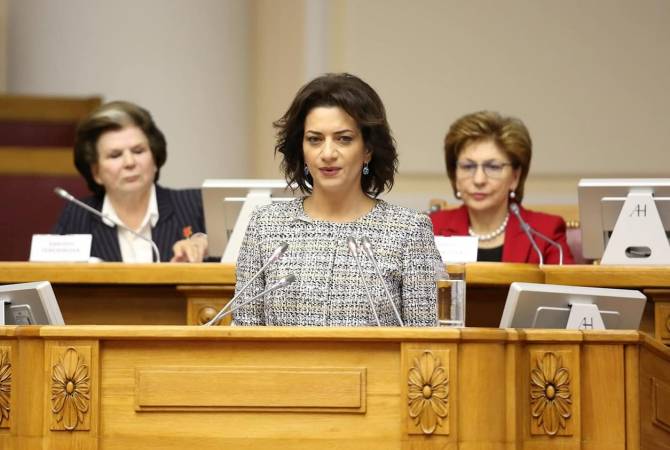 Anna Hakobyan calls on participants of Women's Eurasian Forum to join her campaign for peace