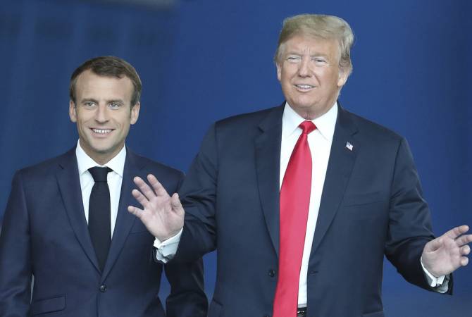 Discussions sur la situation en Syrie et les questions commerciales entre les Présidents des Etats-Unis et de la France 