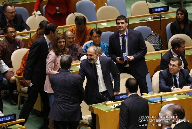 PM Pashinyan attends opening of general discussions of UN General Assembly 73th session