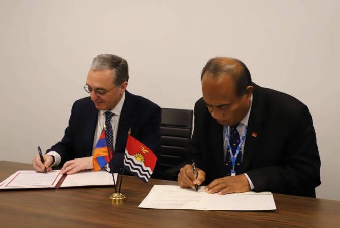 Armenia and Kiribati establish diplomatic relations 