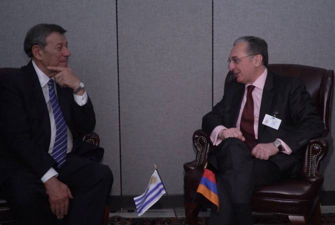 Armenian and Uruguayan foreign ministers discuss expanding cooperation 