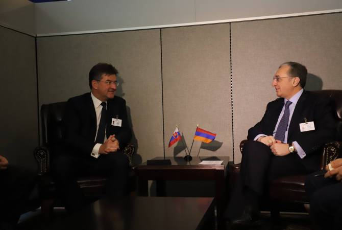 Armenian and Slovakian FMs discuss enhancing cooperation 