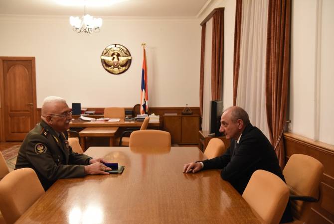 Президент Республики Арцах принял начальника Национального исследовательского 
университета обороны МО Армении

