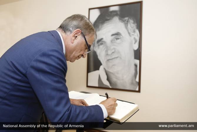 Charles Aznavour will always remain in everybody’s minds and hearts – parliament Speaker