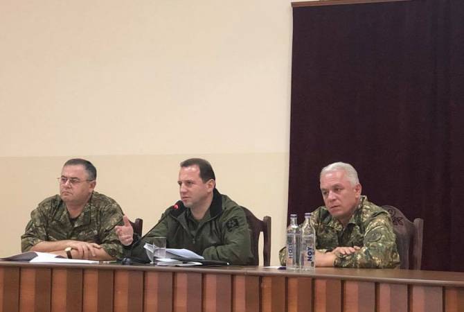Armenia defense minister visits Artsakh as part of military cooperation 