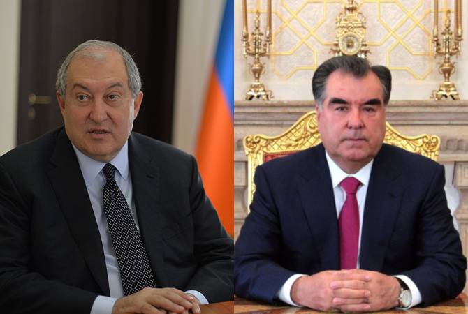 Sarkissian sends birthday greetings to Tajikistan’s Rahmon 