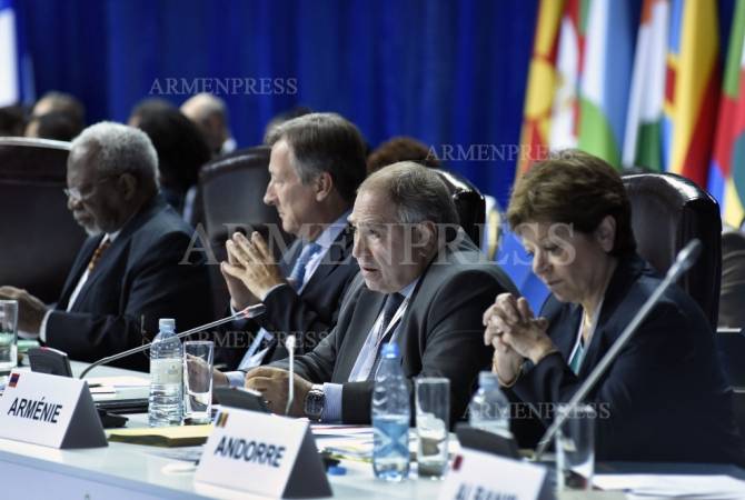 Lors de la 105e séance de la Francophonie ont été discutés les projets de la Déclaration d’Erevan 
et des autres documents du sommet