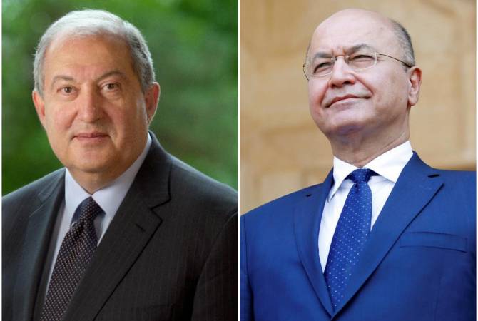 President Sarkissian sends congratulatory message to newly elected President of Iraq Barham 
Salih