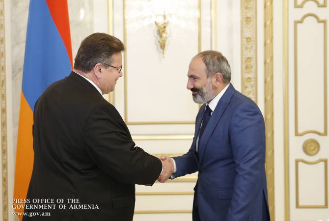 Nikol Pashinyan a reçu le ministre lituanien des Affaires étrangères, Linas Linkevičius
