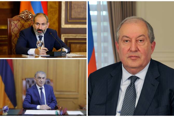 Armenian President, PM and parliament Speaker discuss domestic political situation
