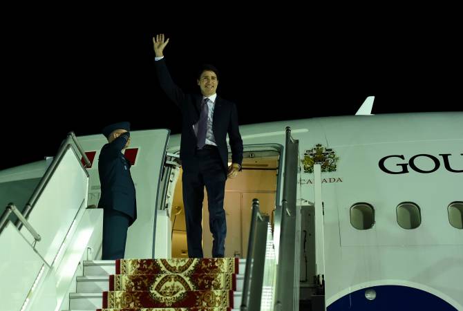Canadian PM Justin Trudeau arrives in Yerevan to participate in 17th summit of Francophonie