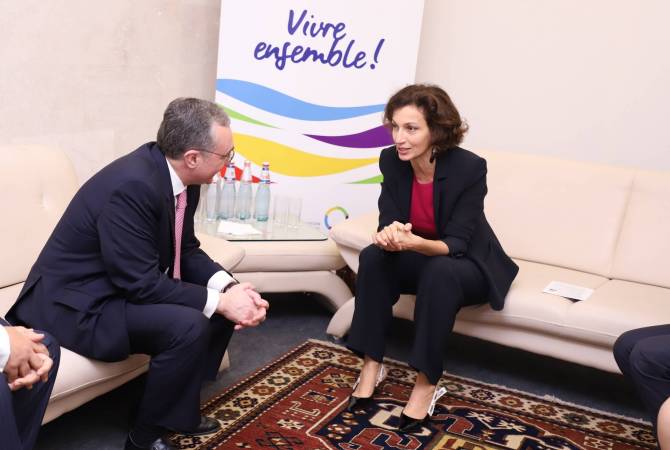 Armenian FM meets with UNESCO Director-General Audrey Azoulay