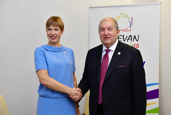 Le Président de la République d’Arménie a rencontré son homologue estonien Kersti Kaljulaid