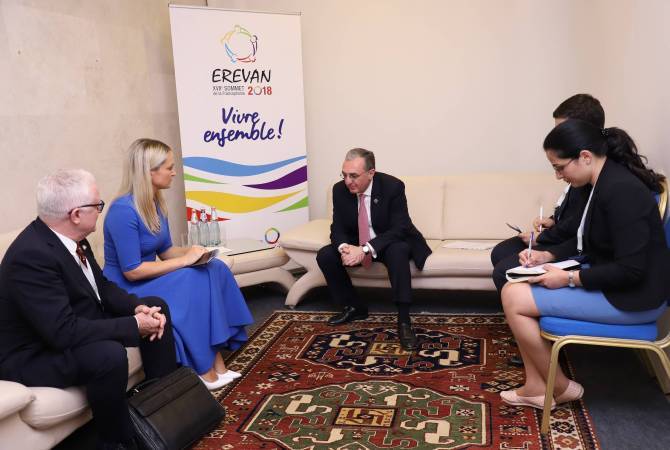 Le Ministre des Affaires étrangères d’Arménie a eu une rencontre avec la Ministre déléguée chargée 
des affaires européennes d’Irlande 