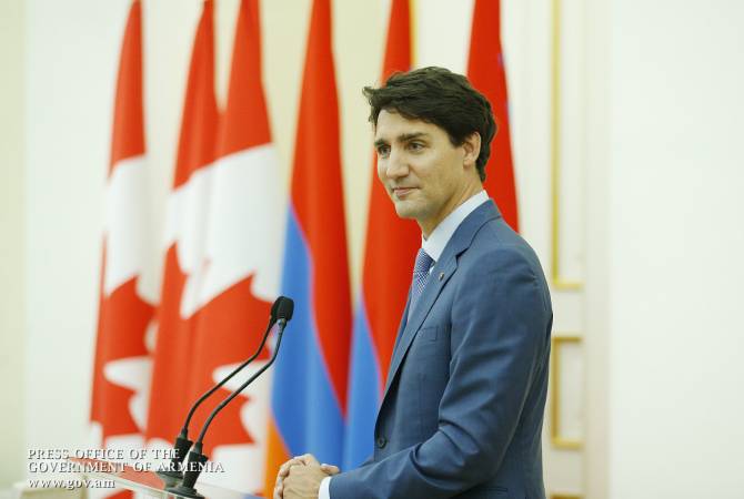 رئيس الوزراء الكندي جاستين ترودو يثمّن دور الكنديين الأرمن ويقول أن العلاقات الودية القائمة بين كندا 
وأرمينيا يجب أن تستمر 