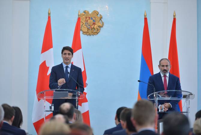 كندا ستشجع الاعتراف والإقرار بالإبادة الأرمنية، لأن الاعتراف بالماضي هو الخطوة الأولى على طريق 
السلام والحوار- رئيس الوزراء الكندي جاستين ترودو بمؤتمر صحفي مشترك مع نظيره الأرميني نيكول 
باشينيان بيريفان- 
